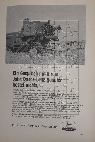 Werbeanzeige 1966 john deere - werbeanzeige,