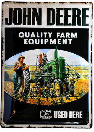Schild john deere - john, traktor